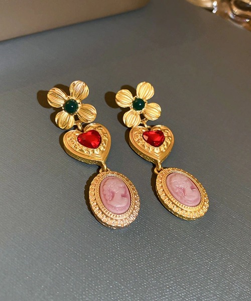 LYEON（リヨン）の「vintage風ピアス（ピアス（両耳用）・レディース・ホワイト/ブラック/レッド/グリーン・FREE）」の14枚目の写真