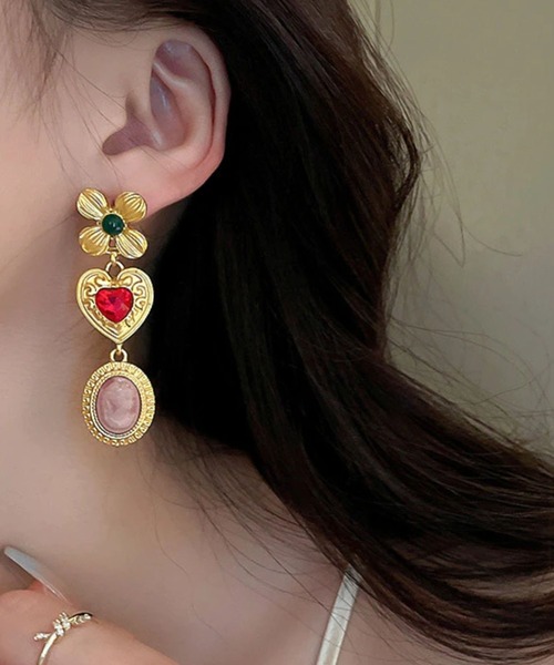 LYEON（リヨン）の「vintage風ピアス（ピアス（両耳用）・レディース・ホワイト/ブラック/レッド/グリーン・FREE）」の13枚目の写真