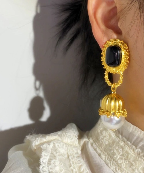 LYEON（リヨン）の「vintage風ピアス（ピアス（両耳用）・レディース・ホワイト/ブラック/レッド/グリーン・FREE）」の7枚目の写真