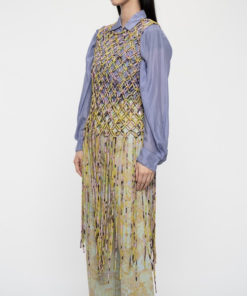 【Dries Van Noten】 Ricca Emb ロングコート イエロー 149210-1_ae54456e-abfa-40dd-