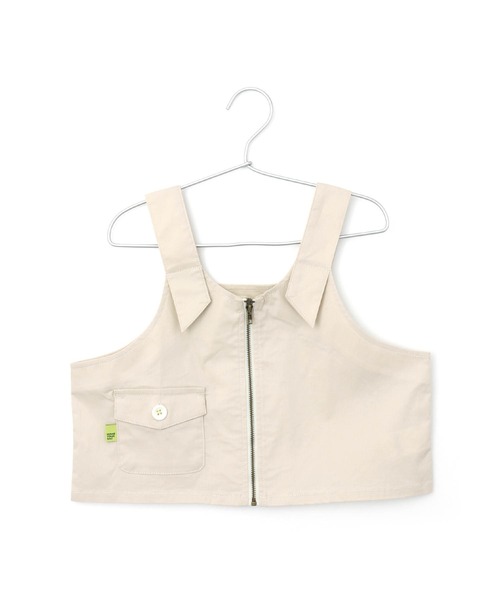 MAKE YOUR DAY（メイクユアデイ）の「ワークベスト■150.160cm対応（ベスト・キッズ・オリーブ/アイボリー/ブルー・XL）」の3枚目の写真