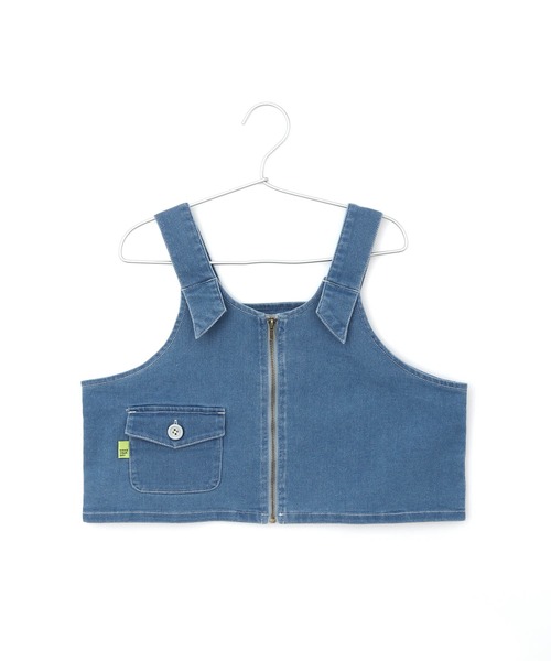 MAKE YOUR DAY（メイクユアデイ）の「ワークベスト■150.160cm対応（ベスト・キッズ・オリーブ/アイボリー/ブルー・XL）」の2枚目の写真