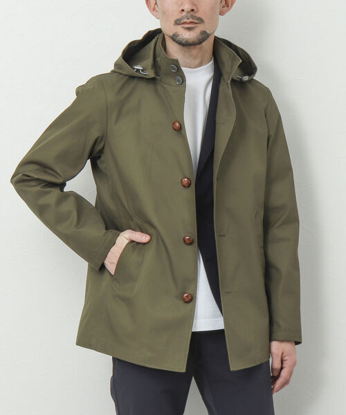 NOLLEY'S goodman(ノーリーズグッドマン)の「nano-Wing/ナノウィング(R) フードブルゾン(ブルゾン・メンズ・オリーブ/ダークネイビー/ベージュ/ブラック・L/S/M)」の3枚目の写真