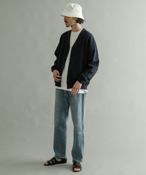 K ITO(ケーイトウ)の「K ITO サーマルジャージーカーディガン(カーディガン/ボレロ・メンズ・ホワイト/ネイビー・2/3)」の7枚目の写真