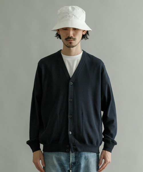 K ITO(ケーイトウ)の「K ITO サーマルジャージーカーディガン(カーディガン/ボレロ・メンズ・ホワイト/ネイビー・2/3)」の8枚目の写真