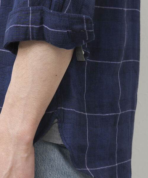 NOLLEY'S goodman（ノーリーズグッドマン）の「リネンパラシュート 7分袖シャツ（シャツ/ブラウス・メンズ・ブラック/ネイビー/グレイッシュベージュ/レッド/サックスブルー/ブルー系その他・S/M/L/XL）」の19枚目の写真