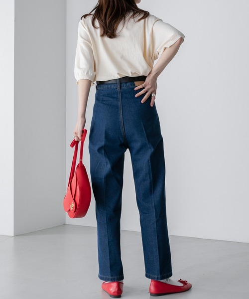 BONLECILL（ボンルシール）の「【JAMMINコラボ】バイシクルモチーフ刺繍 配色ライン ニットポロプルオーバー（ポロシャツ・レディース・ネイビー/ブラック/アイボリー/グレー・FREE）」の11枚目の写真