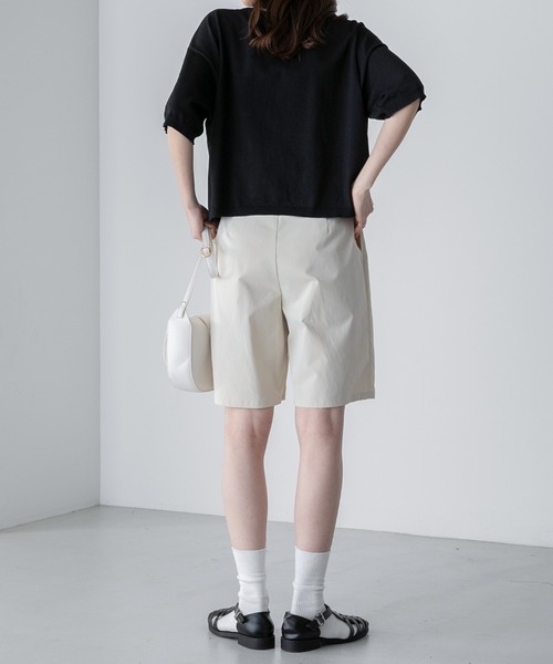 BONLECILL（ボンルシール）の「【JAMMINコラボ】バイシクルモチーフ刺繍 配色ライン ニットポロプルオーバー（ポロシャツ・レディース・ネイビー/ブラック/アイボリー/グレー・FREE）」の12枚目の写真