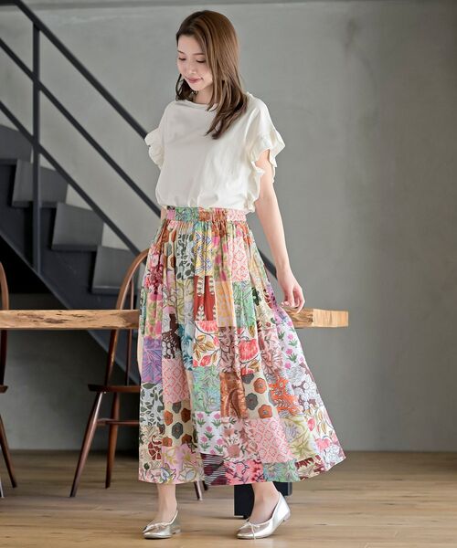 rps（アールピーエス）の「フリルスリーブＴ（Tシャツ/カットソー・レディース・ブラック/サックスブルー/オフホワイト/マスタード/グリーン/オレンジ系その他/グレイッシュベージュ・フリー）」の16枚目の写真