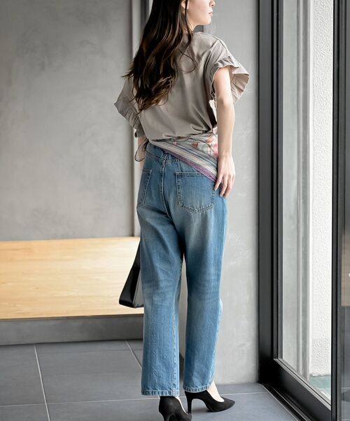 rps（アールピーエス）の「フリルスリーブＴ（Tシャツ/カットソー・レディース・ブラック/サックスブルー/オフホワイト/マスタード/グリーン/オレンジ系その他/グレイッシュベージュ・フリー）」の22枚目の写真