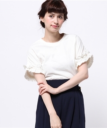 Ray BEAMS | Ray BEAMS / ギャザー フリルスリーブ プルオーバー(Tシャツ/カットソー)