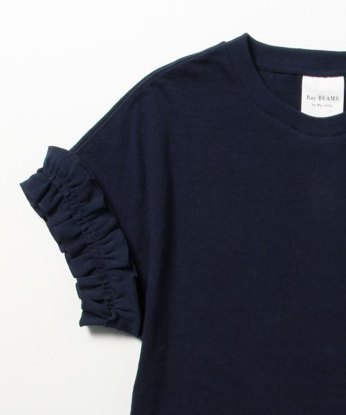 Ray BEAMS(レイビームス)の「Ray BEAMS / ギャザー フリルスリーブ プルオーバー(Tシャツ/カットソー・レディース・オフホワイト/オリーブ/ネイビー・ONE SIZE)」の14枚目の写真