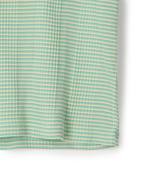 ROPE' PICNIC(ロペピクニック)の「リンクコーデ/マルチボーダーリンガーTシャツ(Tシャツ/カットソー・レディース・ブルー/ラベンダー/ライトグリーン・38)」の7枚目の写真