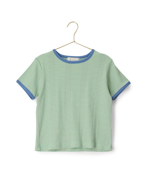 ROPE' PICNIC(ロペピクニック)の「リンクコーデ/マルチボーダーリンガーTシャツ(Tシャツ/カットソー・レディース・ブルー/ラベンダー/ライトグリーン・38)」の9枚目の写真