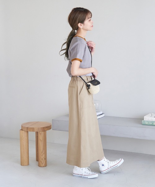 ROPE' PICNIC(ロペピクニック)の「リンクコーデ/マルチボーダーリンガーTシャツ(Tシャツ/カットソー・レディース・ブルー/ラベンダー/ライトグリーン・38)」の18枚目の写真