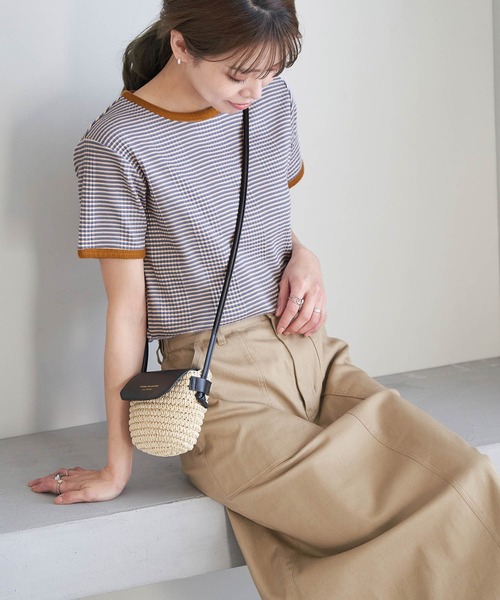 ROPE' PICNIC(ロペピクニック)の「リンクコーデ/マルチボーダーリンガーTシャツ(Tシャツ/カットソー・レディース・ブルー/ラベンダー/ライトグリーン・38)」の19枚目の写真
