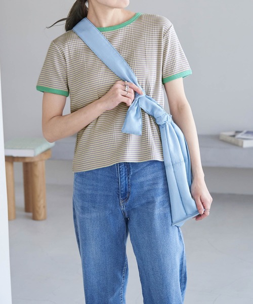 ROPE' PICNIC(ロペピクニック)の「リンクコーデ/マルチボーダーリンガーTシャツ(Tシャツ/カットソー・レディース・ブルー/ラベンダー/ライトグリーン・38)」の21枚目の写真