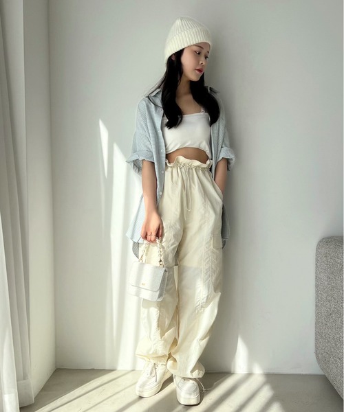 LIMMSE(リムズ)の「【LIMMSE】ワンポイント胸刺繍シャツ(シャツ/ブラウス・メンズ・ピンク/サックスブルー/オフホワイト/ブラック・FREE)」の5枚目の写真
