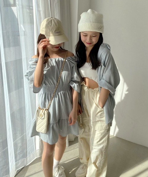 LIMMSE(リムズ)の「【LIMMSE】ワンポイント胸刺繍シャツ(シャツ/ブラウス・メンズ・ピンク/サックスブルー/オフホワイト/ブラック・FREE)」の7枚目の写真