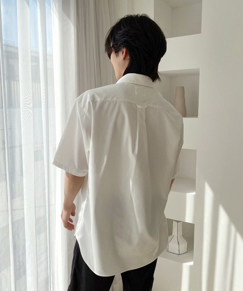 LIMMSE(リムズ)の「【LIMMSE】ワンポイント胸刺繍シャツ(シャツ/ブラウス・メンズ・ピンク/サックスブルー/オフホワイト/ブラック・FREE)」の13枚目の写真