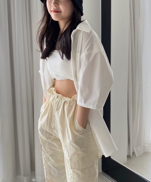 LIMMSE(リムズ)の「【LIMMSE】ワンポイント胸刺繍シャツ(シャツ/ブラウス・メンズ・ピンク/サックスブルー/オフホワイト/ブラック・FREE)」の14枚目の写真