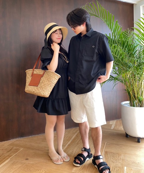 LIMMSE(リムズ)の「【LIMMSE】ワンポイント胸刺繍シャツ(シャツ/ブラウス・メンズ・ピンク/サックスブルー/オフホワイト/ブラック・FREE)」の19枚目の写真