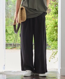 自由区 | 【洗える】テンセルリネンデニムワイド パンツ(デニムパンツ)