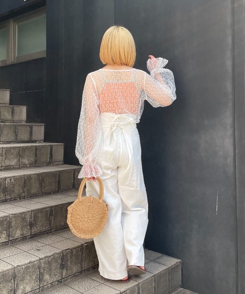 CIAOPANIC（チャオパニック）の「2WAYサークルかごバック（かごバッグ・レディース・ベージュ・FREE）」の4枚目の写真