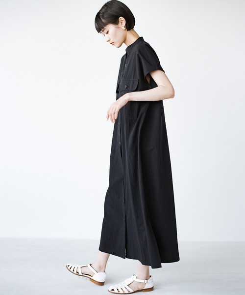 haco!(ハコ)の「ポケットには夢と希望とハートが詰まっている!シャツワンピース haco! FACTORY with ah(attach heart)!(シャツワンピース・レディース・カーキ/ブラック・1/2)」の20枚目の写真