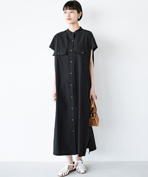 haco!(ハコ)の「ポケットには夢と希望とハートが詰まっている!シャツワンピース haco! FACTORY with ah(attach heart)!(シャツワンピース・レディース・カーキ/ブラック・1/2)」の15枚目の写真