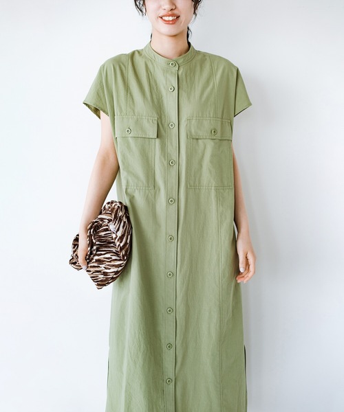 haco!(ハコ)の「ポケットには夢と希望とハートが詰まっている!シャツワンピース haco! FACTORY with ah(attach heart)!(シャツワンピース・レディース・カーキ/ブラック・1/2)」の21枚目の写真