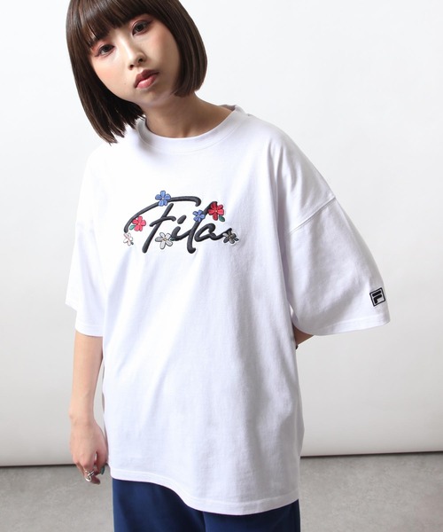 Laurel 花柄刺繍 半袖Tシャツ Sサイズ ジャパネスク レディース 青海波花車柄 刺繍 和柄Tシャツ/半袖