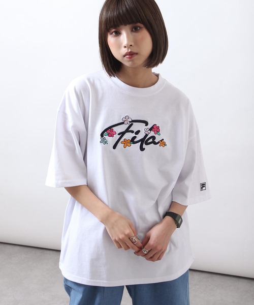 セール】【別注】【FILA】【ユニセックス】花柄 オーバーサイズ