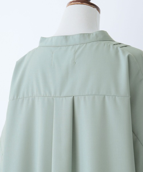 n'OrLABEL（ノアールレーベル）の「『ピンタックバンドカラーブラウス』（シャツ/ブラウス・レディース・ベージュ/ミント/オフホワイト/ブラック・FREE）」の6枚目の写真