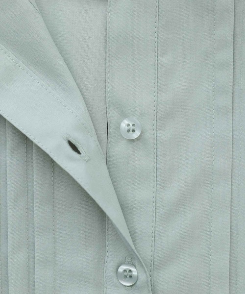 n'OrLABEL（ノアールレーベル）の「『ピンタックバンドカラーブラウス』（シャツ/ブラウス・レディース・ベージュ/ミント/オフホワイト/ブラック・FREE）」の12枚目の写真