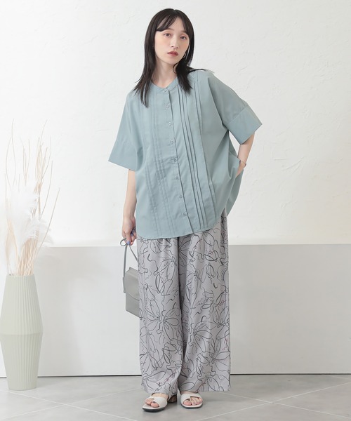 n'OrLABEL（ノアールレーベル）の「『ピンタックバンドカラーブラウス』（シャツ/ブラウス・レディース・ベージュ/ミント/オフホワイト/ブラック・FREE）」の15枚目の写真