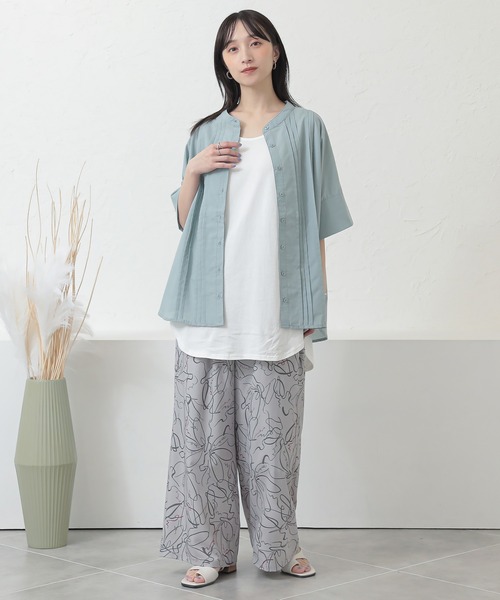 n'OrLABEL（ノアールレーベル）の「『ピンタックバンドカラーブラウス』（シャツ/ブラウス・レディース・ベージュ/ミント/オフホワイト/ブラック・FREE）」の17枚目の写真