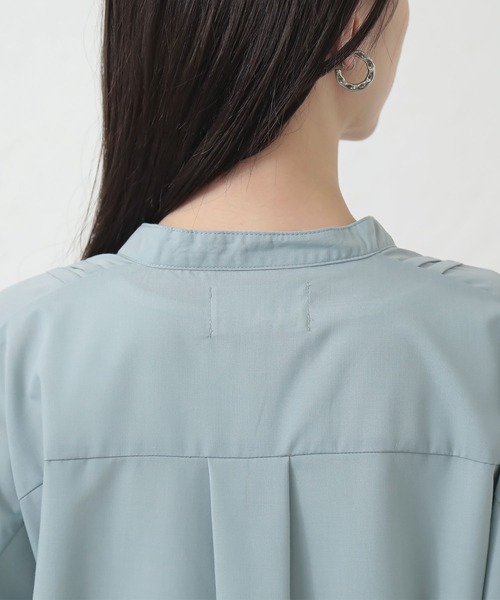 n'OrLABEL（ノアールレーベル）の「『ピンタックバンドカラーブラウス』（シャツ/ブラウス・レディース・ベージュ/ミント/オフホワイト/ブラック・FREE）」の19枚目の写真