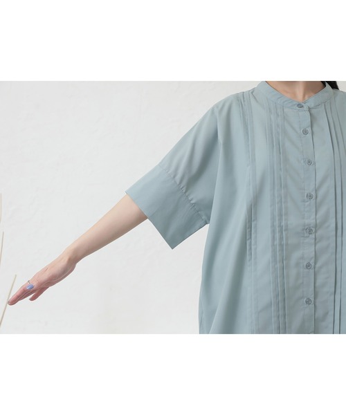 n'OrLABEL（ノアールレーベル）の「『ピンタックバンドカラーブラウス』（シャツ/ブラウス・レディース・ベージュ/ミント/オフホワイト/ブラック・FREE）」の20枚目の写真