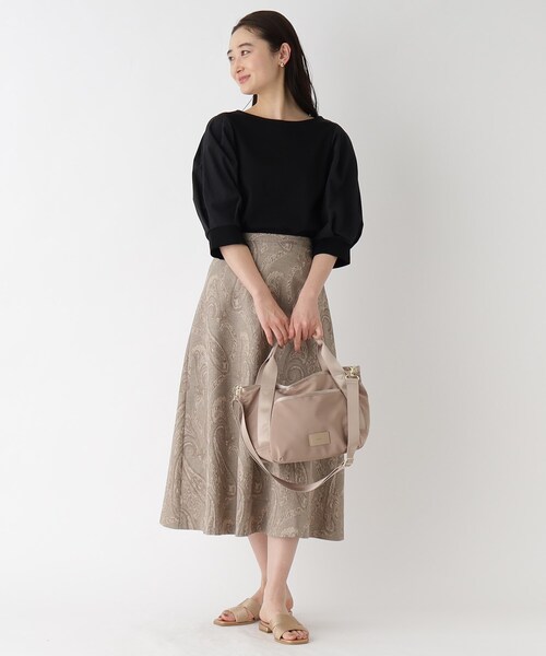 OPAQUE.CLIP(オペークドットクリップ)の「◆ペイズリーフレアスカート【洗濯機洗い可】(スカート・レディース・ベージュ系/カーキ系・42/38/40)」の9枚目の写真