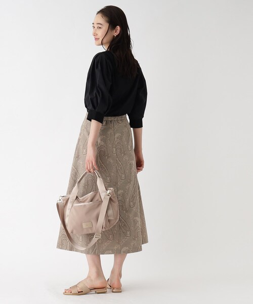OPAQUE.CLIP(オペークドットクリップ)の「◆ペイズリーフレアスカート【洗濯機洗い可】(スカート・レディース・ベージュ系/カーキ系・42/38/40)」の10枚目の写真