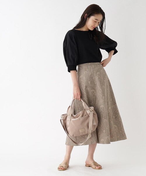 OPAQUE.CLIP(オペークドットクリップ)の「◆ペイズリーフレアスカート【洗濯機洗い可】(スカート・レディース・ベージュ系/カーキ系・42/38/40)」の11枚目の写真