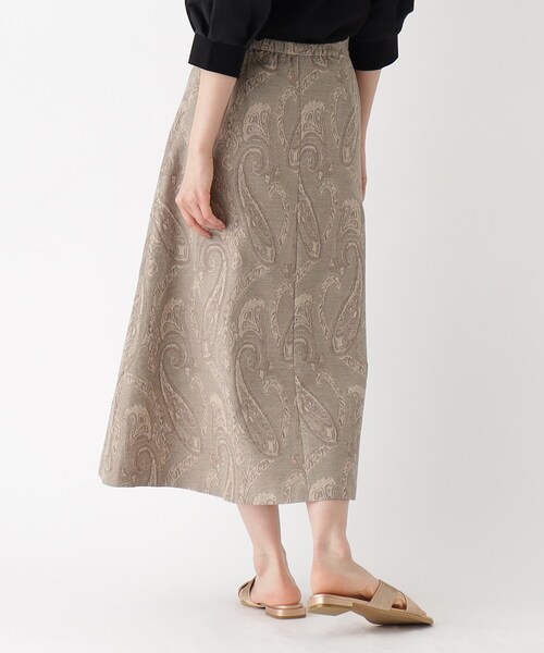 OPAQUE.CLIP(オペークドットクリップ)の「◆ペイズリーフレアスカート【洗濯機洗い可】(スカート・レディース・ベージュ系/カーキ系・42/38/40)」の13枚目の写真