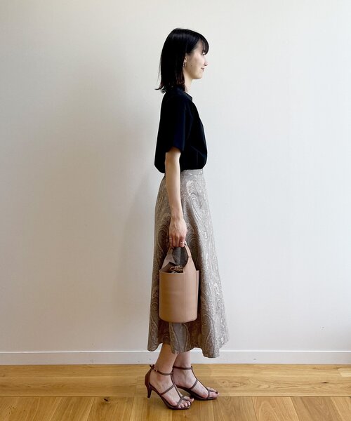 OPAQUE.CLIP(オペークドットクリップ)の「◆ペイズリーフレアスカート【洗濯機洗い可】(スカート・レディース・ベージュ系/カーキ系・42/38/40)」の15枚目の写真