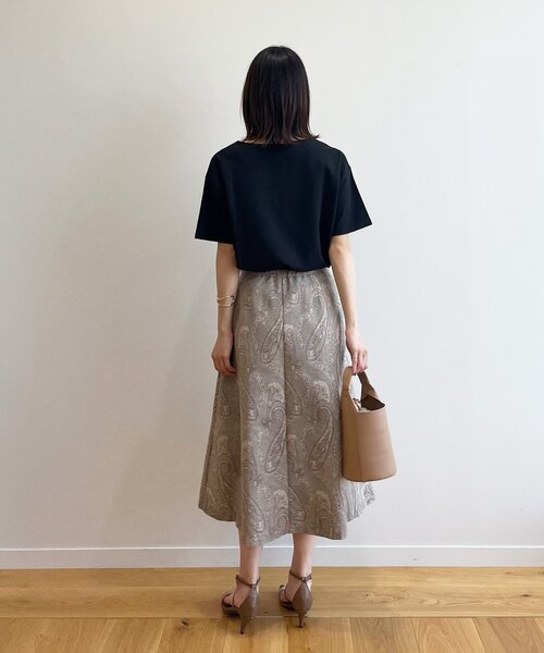 OPAQUE.CLIP(オペークドットクリップ)の「◆ペイズリーフレアスカート【洗濯機洗い可】(スカート・レディース・ベージュ系/カーキ系・42/38/40)」の16枚目の写真