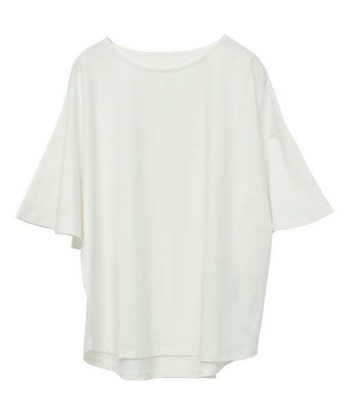 Rejoule(リジュール)の「フレアスリーブトップス Tシャツ(Tシャツ/カットソー・レディース・オフホワイト/モカ/グリーン系その他/ブルー系その他/ブラック・FREE)」の18枚目の写真
