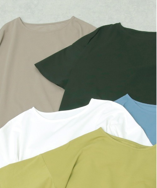 Rejoule(リジュール)の「フレアスリーブトップス Tシャツ(Tシャツ/カットソー・レディース・オフホワイト/モカ/グリーン系その他/ブルー系その他/ブラック・FREE)」の8枚目の写真
