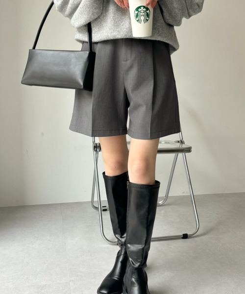 Ada.(エイダ)の「コーデの鉄板アイテム! ベーシック ハーフパンツ(その他パンツ・レディース・ブラック/ブラウン/ベージュ/グレー/アイボリー・S/M)」の18枚目の写真