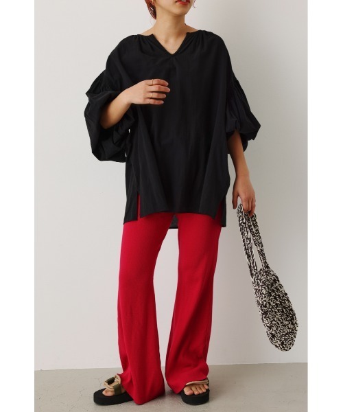 RODEO CROWNS WIDE BOWL（ロデオクラウンズワイドボウル）の「パフスリーブカフタンブラウス（シャツ/ブラウス・レディース・オフホワイト/グリーン/ブラック・FREE）」の8枚目の写真