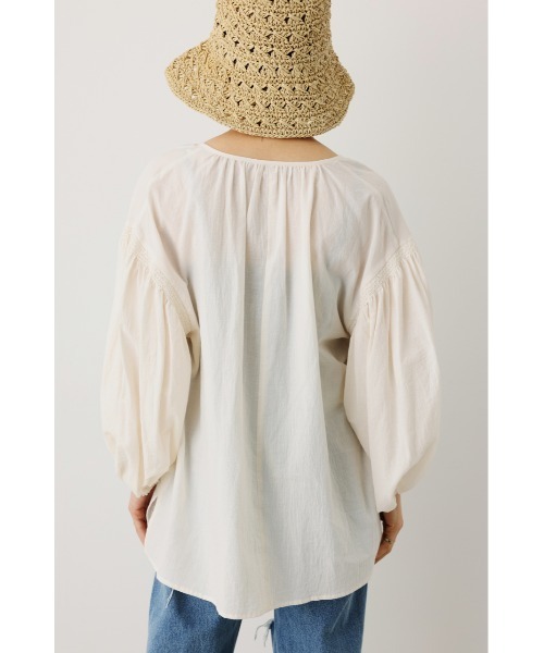 RODEO CROWNS WIDE BOWL（ロデオクラウンズワイドボウル）の「パフスリーブカフタンブラウス（シャツ/ブラウス・レディース・オフホワイト/グリーン/ブラック・FREE）」の19枚目の写真